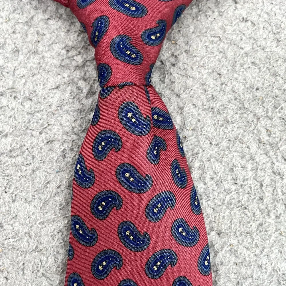 Robert Talbott Nordstrom Men's Silk Necktie Paisley Hand‎ Sewn Corpcore Business